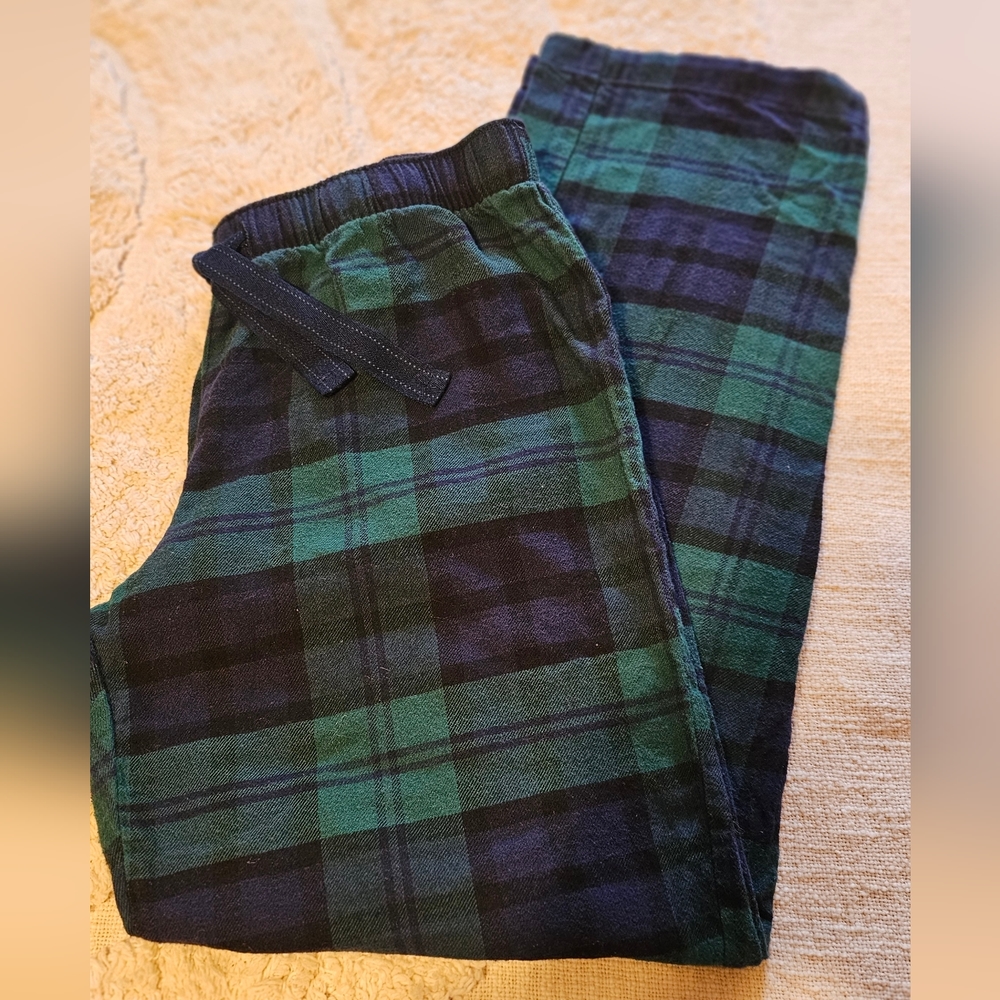 Old Navy Flannel PJ pants, Navy & Dark Green, Size S